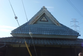 三木市S寺:屋根塗装ビフォー